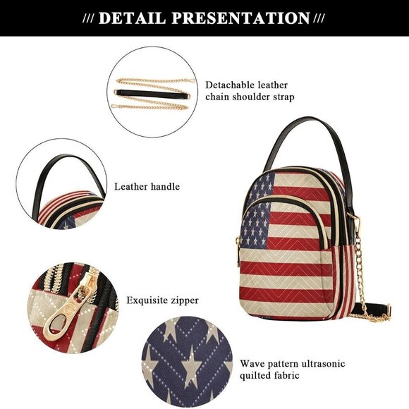 Mini Crossbody Bag Women Cell Phone Purse Shoulder Handbag Zipper - Picture 5 of 7